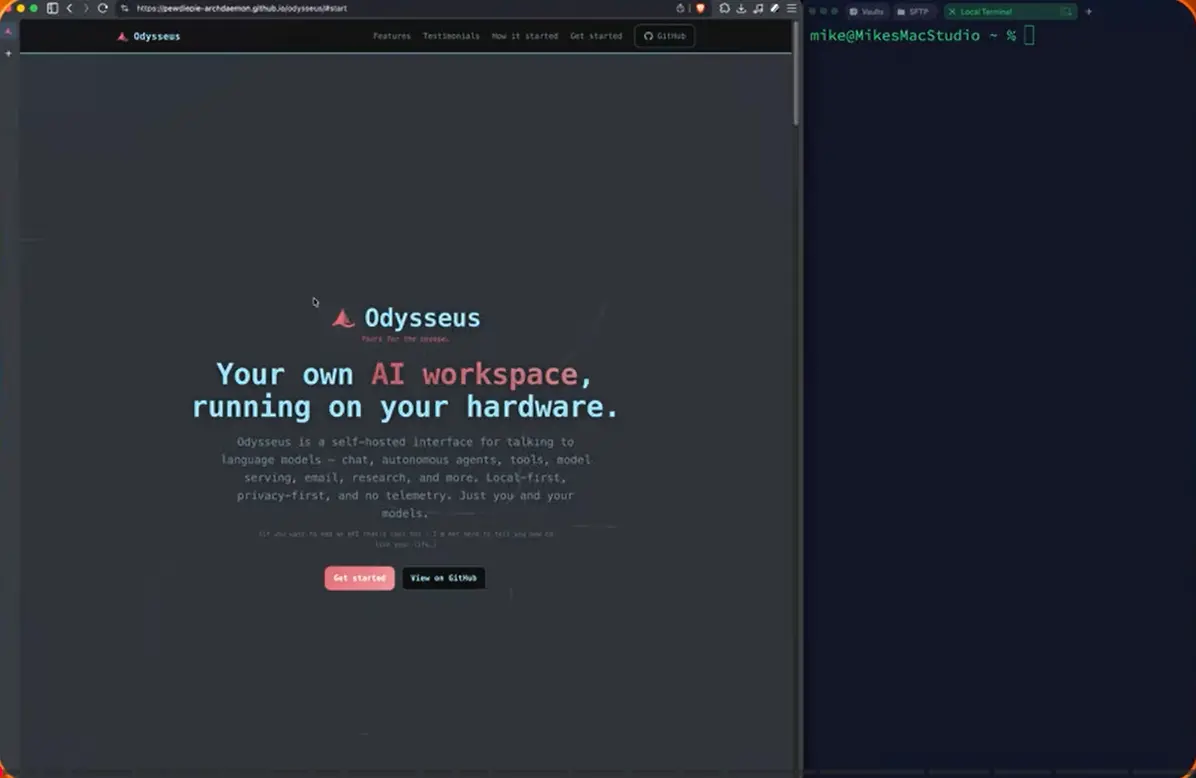 Odysseus AI workspace